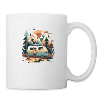 Caravanes, camping-cars en montagne - Mug blanc - blanc - Droite