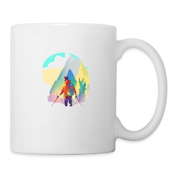 Wandern Bergwandern Bergwanderer Wanderung - Tasse - Weiß - Rechts