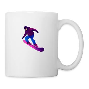 Snowboard Snowboardfahrer Geschenk Snowboardsport - Tasse - Weiß - Rechts