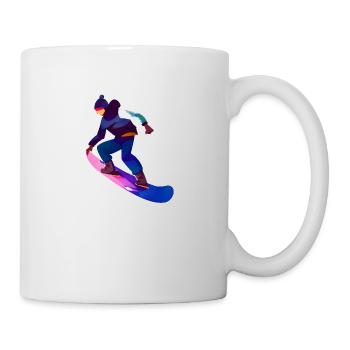Snowboardsport Snowboard Geschenk Snowboardfahrer - Tasse - Weiß - Rechts