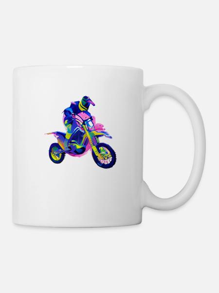Motorcross Motorcycle Motorcycle Fan Motorcyclist - Mug - white