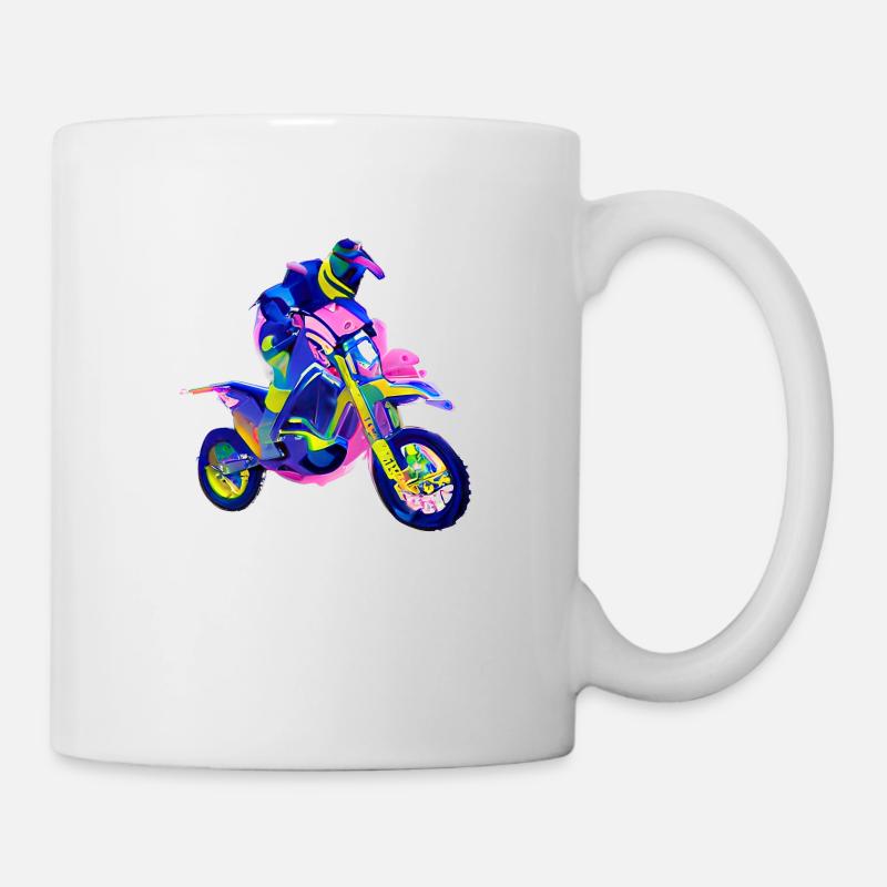 Motorcross Motorcycle Motorcycle Fan Motorcyclist - Mug - white