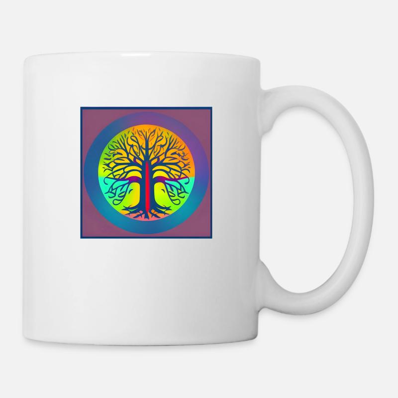 Arbre de vie flashy - Mug blanc - blanc