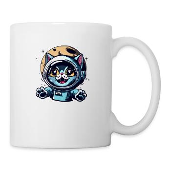 Space Cat to Moon - Mug - white - Right