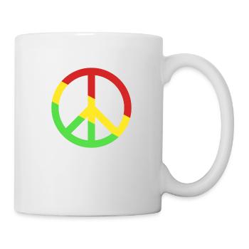 Paix vert jaune rouge. - Mug blanc - blanc - Droite