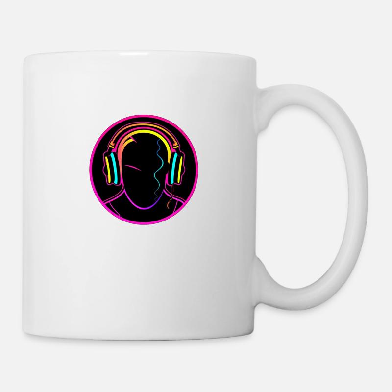 DJ Neon Style hard Music - Mug blanc - blanc