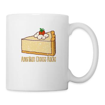 American Cheesecake versus american cheese kacke - Tasse - Weiß - Rechts