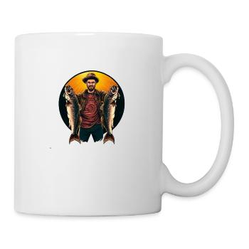 COOLES TSHIRT. FISCHER. ZEIGEN SIE IHRE LEIDENSCHAFT FÜR DAS ANGELN - Tasse - Weiß - Rechts