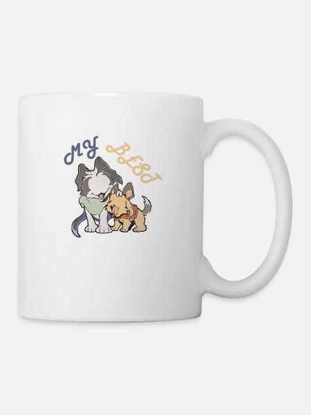 ma meilleure, amitié chat-chien unique - Mug blanc - blanc