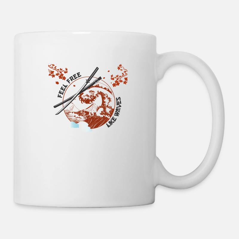 Feel Free like Waves - Mug - white