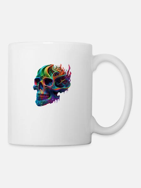 TRIPPY SCHÄDEL - Tasse - Weiß