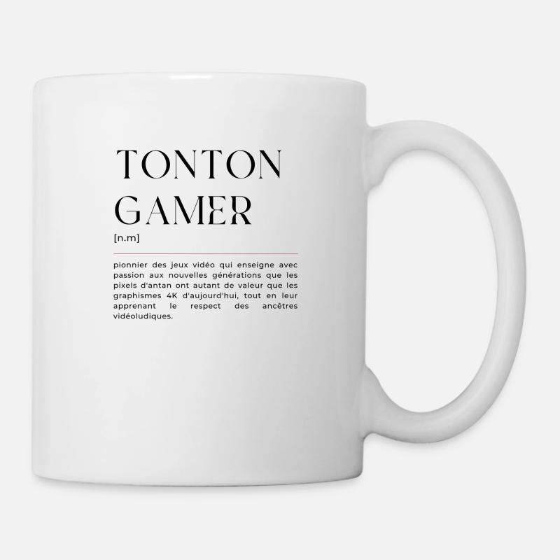 Tonton Gamer: Définition Drôle - Cadeau Fun - Mug blanc - blanc