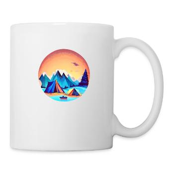Camping Caravane Camping-car Gift Camp Tentes - Mug blanc - blanc - Droite