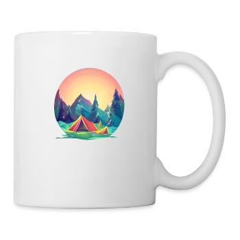 Camping Gift Tents Motorhome Caravan Camp - Mug - white - Right