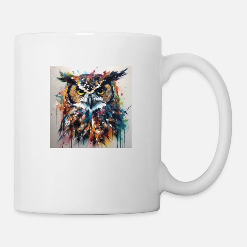 Eule #3 - Tasse - Weiß