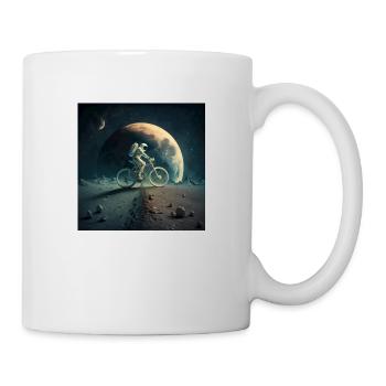 Biker on the moon - Tasse - Weiß - Rechts