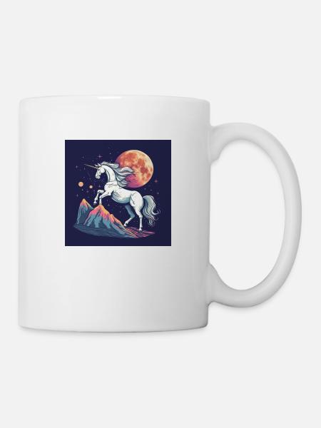 Retro Unicorn - Mug - white