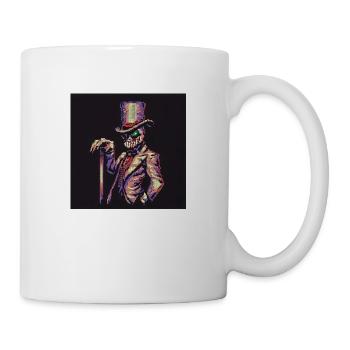 Alien in a suit [pixel art] - Mug - white - Right