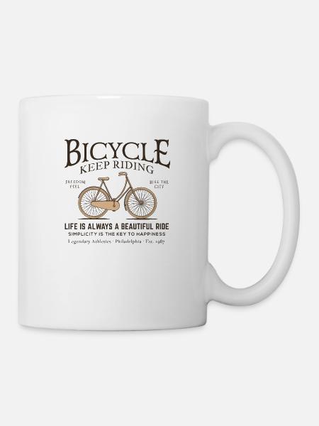 Retro Bicycle - Tasse - Weiß