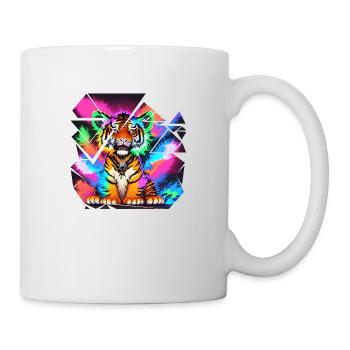 Tigerjunges der Freude - Tasse - Weiß - Rechts