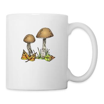 Pilze - Tasse - Weiß - Rechts