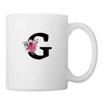Lettre g floral - Mug blanc - blanc - Droite