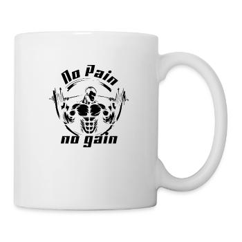 TSHIRT DE GYM POUR HOMME PAS DE DOULEUR PAS DE GAIN - Mug blanc - blanc - Droite