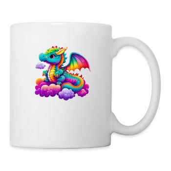 Süßer bunter Drache - Tasse - Weiß - Rechts