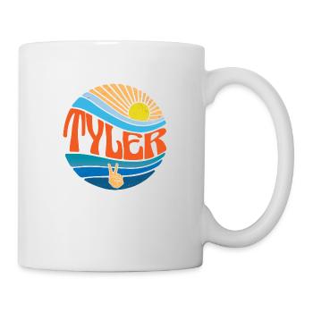 Tyler Shirt Vintage Sunset Tyler Groovy Tie Dye - Mug - white - Right