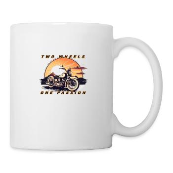 Two Wheels One Passion - Mug - white - Right