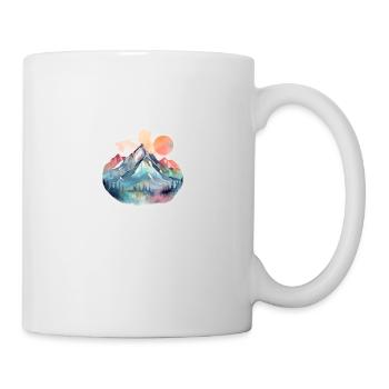 Mountain Landscape with Full Moon 2 - Tasse - Weiß - Rechts