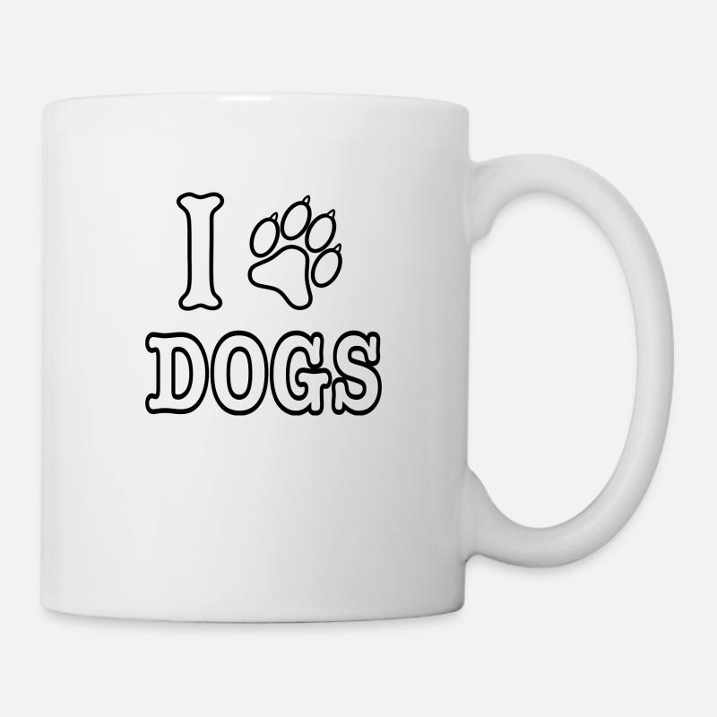 I Love Dogs - Mug - white