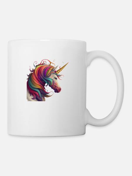 Licorne des Rêves en Arc-en-Ciel - Mug blanc - blanc