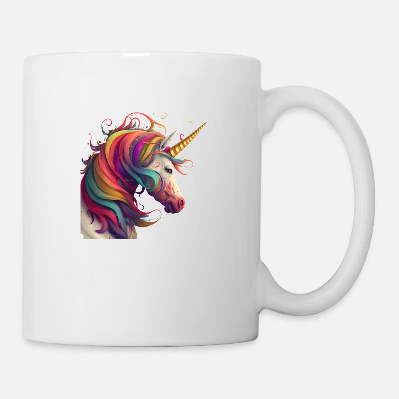 Licorne des Rêves en Arc-en-Ciel - Mug blanc - blanc