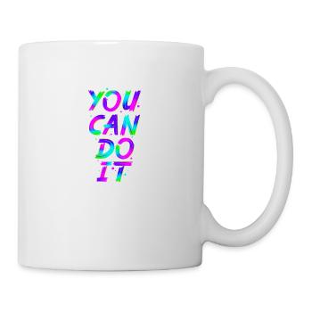 Neon - Lettering - You Can Do It - neg - Tasse - Weiß - Rechts