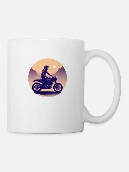 Motorrad Motorradfan Motorcross Motorradfahrer - Tasse - Weiß