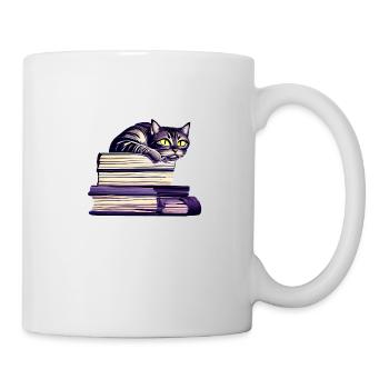 Livre Chat Lecture Chat Domestique Chat Livres Chaton Chaton - Mug blanc - blanc - Droite