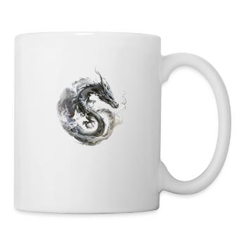 dragon fumée - Mug blanc - blanc - Droite