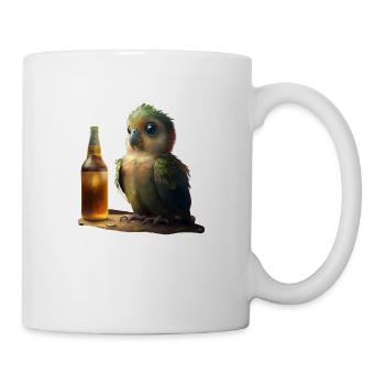Sweet parrot with beer - Mug - white - Right
