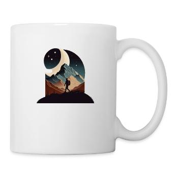 Mountaineers at night - Mug - white - Right