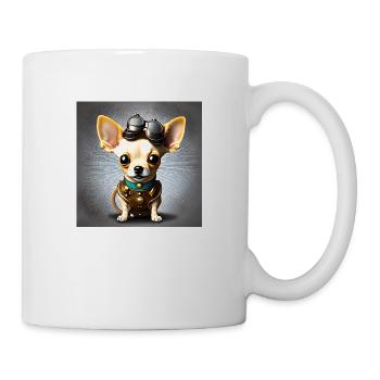 Chihuahua Puppy Steampunk - Mug blanc - blanc - Droite