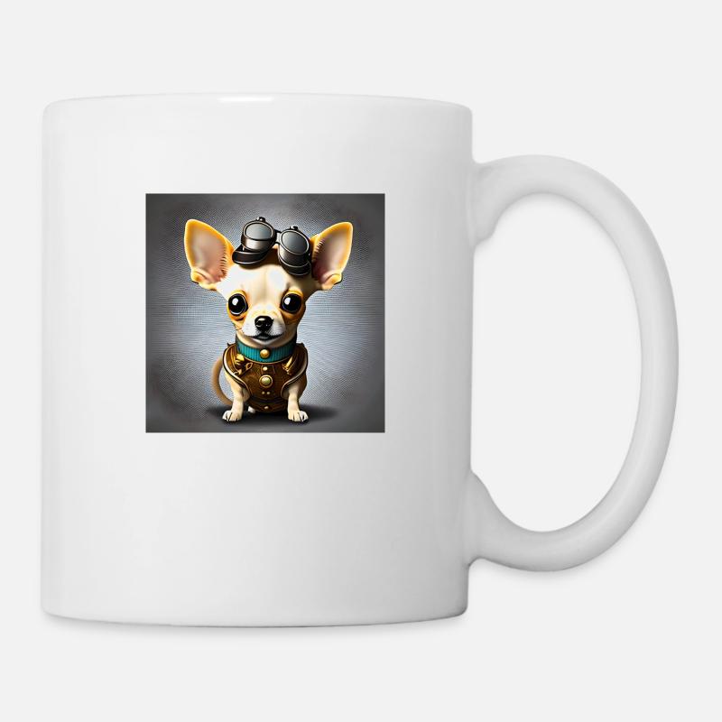 Chihuahua Puppy Steampunk - Mug blanc - blanc