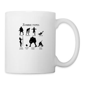 Zombie types chart - Mug - white - Right