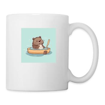 Cute beaver in the bathtub - Mug - white - Right
