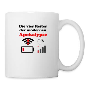 Die vier Reiter der modernen Apokalypse - Tasse - Weiß - Rechts