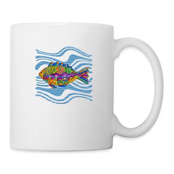 Poisson - Mug blanc - blanc - Droite