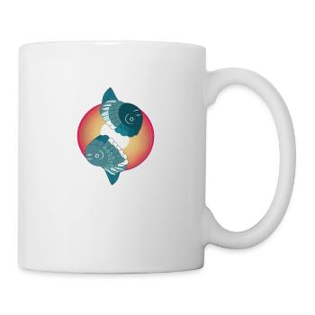 Abstrakter Fisch - Tasse - Weiß - Rechts