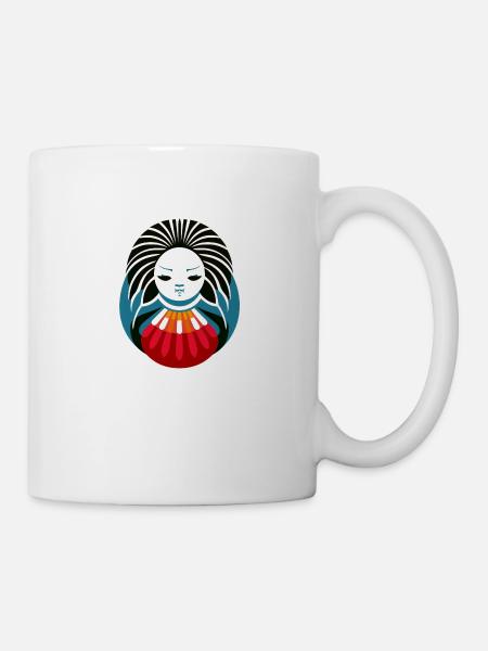 Abstrakter Löwe - Tasse - Weiß