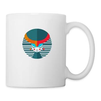 Abstrakter Stier - Tasse - Weiß - Rechts