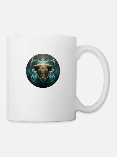 taureau trophée - Mug blanc - blanc